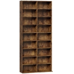 HOMCOM 640 CD Storage Tower - Rustic Brown