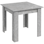 HOMCOM Square Dining Table, Modern Small Dining Table with Faux Cement Effect, Space Saving, Cement Grey
