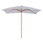 Outsunny Ombrellone m da Giardino 2x3 in Legno Laccato con Copertura Rimovibile, Bianco