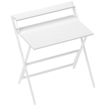 HOMCOM 81.5 cm Folding Computer Desk with Monitor Shelf - White