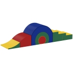AIYAPLAY 5-teiliges Softbaustein-Set für Babys & Kleinkinder, Schaumstoff, Kunstleder, 5 kreative Formen, Indoor-Set zum Klettern, Krabbeln, Spielen, Bunt