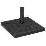 Outsunny Base para Sombrilla de Resina 19 kg para Mástil de Ø32/38/48 mm para Jardín Terraza Patio 51x51x32 cm Negro