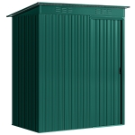 Outsunny Căsuță de Grădină din Metal cu Guri de Aerisire și Ușă Glisantă, 159x106x181 cm, Verde
