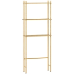 HOMCOM Toilettenregal 3 Ebenen Badezimmerregal, platzsparend Naturholz 69 x 25,5 x 181 cm