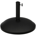 Outsunny Base per Ombrellone da Giardino in Cemento con Palo di Ø35mm, Ø38mm, Ø48mm, Nero Ø49x37 cm