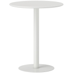 HOMCOM Tavolo da Cucina Rotondo per 2 Persone dal Design Moderno in Acciaio, Ø60x72 cm, Bianco