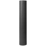 Outsunny 2Pcs Plastic Privacy Screening Fence, 1m x 5 m Waterproof Windbreak Fence, Dark Grey