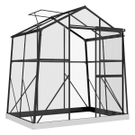 Outsunny Gewächshaus Treibhaus Frühbeet, wetterbeständig, 192 x 131 x 203 cm, Schwarz
