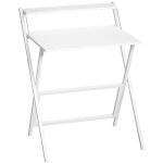 HOMCOM 70 cm Folding Computer Desk with Monitor Shelf - White