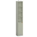 HOMCOM Bookcase Adjustable Shelf Bookshelf Anti-Tip Hardware 6-Tier Storage Cabinet Light Green