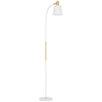 HOMCOM Candeeiro de Sala Ajustável em Altura 127-160 cm com Interruptor Soquete E27 Branco