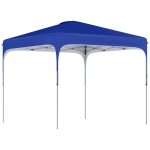 Outsunny Gazebo Pieghevole 2.5x2.5 m con Altezza Regolabile, Sacchetti di Sabbia e Borsa con Ruote, Blu