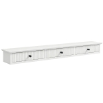 HOMCOM Shelf Wall-Mounted Storage Shelf Shelving Unit MDF 93 x 15 x 10 cm Entryway Kitchen Living Room, White