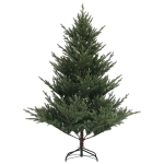 HOMCOM Künstliche norwegische Fichte, Weihnachtsbaum mit 1046 Spitzen, Metallsockel, Grün