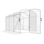 Outsunny Tunnel-Gewächshaus, begehbar, transparente Folie, verzinkter Stahlrahmen, 3 x 2 x 2m