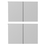 Outsunny Set of Two 3 x 3(m) Replacement Zipped Gazebo Walls - Grey