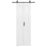HOMCOM Ușă glisantă tip carte, pliabilă, cu suprafață vopsibilă, 70x210 cm, alb