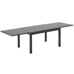 Outsunny Extendable Garden Table 135-270cm x 90cm x 75cm, 10 Seater Outdoor Dining Table with Aluminium Frame for Lawn, Balcony and Backyard, Grey