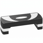 HOMCOM Aerobic-Stepper 3-stufig höhenverstellbar 80 x 31 x 20 cm Schwarz+Grau