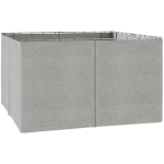 Outsunny 4 parois latérales pour pavillon de jardin tonnelle rigide 300 x 400 cm protéger de la pluie vent soleil gris