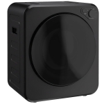 HOMCOM Mini Secadora Portátil 2,5 kg 5 Programas 800/400 W Carga Frontal Empilhável/Parede/Autoportante Preto