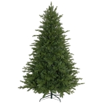 HOMCOM Weihnachtsbaum Künstlich 180 cm Christbaum mit 1821 Flammhemmenden Spitzen, Faltbarer Metallständer