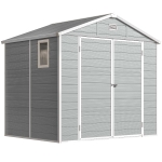 Outsunny Gerätehaus, 4,1m², Gartenhaus mit Satteldach, 240 x 190 x 180/228 cm
