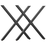 HOMCOM Jogo de 2 Pés de Mesa em Forma de Cruz 70x72 cm Design Industrial para Mesa de Centro Mesa de Cabeceira Preto