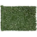 Outsunny Haie Artificiel Brise-Vue décoration Rouleau 3L x 1,5H m Feuillage réaliste Anti-UV Vert foncé