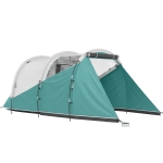 Outsunny Cort de Camping pentru 3 Persoane, Impermeabil, Tunel, cu Geantă de Transport, 460x260x190 cm, Verde