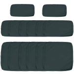 Outsunny Garden Rattan Sofa Cushion Polyester Cover Replacement Outdoor- No Cushion Included, Grayish Green