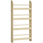 HOMCOM Estantería de Pared de Libros con 4 Estantes Librería Infantil para Hogar Oficina Carga 30kg 59x12x113cm Natural