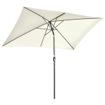 Outsunny Parasol inclinable rectangulaire métal polyester haute densité 3 x 2 m crème
