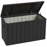 Outsunny Cutie de depozitare pentru exterior cu roti, Gri inchis