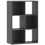 HOMCOM Libreria a Cubi con 6 Ripiani Portaoggetti, in Legno, 61.5x29.5x91.5 cm, Nero