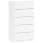 HOMCOM Kommode Sideboard Schubladenkommode, 5 Schubladen, 55 cm x 34 cm x 100 cm, Weiß