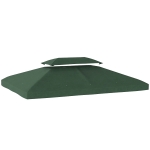 Outsunny Toldo de Recambio 4x3 m con Techo Doble Orificios de Drenaje y Protección UV Solo Toldo NO Incluye Marco Verde