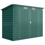 Outsunny Capanno Porta Attrezzi con 2 Prese d'Aria e Chiavistello, in Acciaio, 249x121x183 cm, Verde