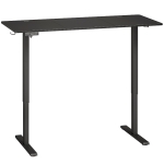 HOMCOM Standing Desk Memory Control Height Adjustable Desk 2 Cable Holes LED Display Sit Stand Desk Black