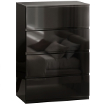 HOMCOM Chest of Drawers, 4-Drawer Storage Cabinets, Modern Dresser, Storage Drawer Unit for Bedroom