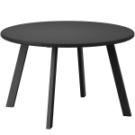 Outsunny Petite table basse ronde, table d'appoint avec patins antidérapants, pour jardin, métal， Ø70x42cm, gris anthracite