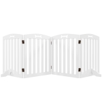PawHut Barrière de sécurité chien barrière pliable pour chien pieds de support pointes antidérapantes 207,5 x 30 x 61 cm blanc
