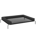 PawHut Lit surélevé pour chien rafraichissant, lit de camp pour chiens intérieur extérieur portable, 130 x 90 x 30 cm, noir