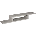 HOMCOM TV Lowboard Hängeboard Hängend Multimedia Wandregal TV Rack Multimedia Konsole für Wohnzimmer Schlafzimmer Spanplatte Zementgrau 152,4 x 29,8 x 21 cm