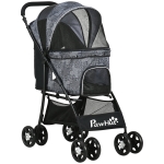 PawHut hondenbuggy, opvouwbare hondenwagen, hondenbuggy met kussen, kinderwagen voor katten