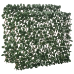 Outsunny Vedação com Treliça Expansível de 2 Peças com Folhas Artificiais Parede de Folhas com Vime Decorativa Vedação de Privacidade 295x70 cm Verde