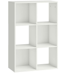 HOMCOM Boekenkast Staande Kast met 3 Niveaus Smalle Kast met Kantelbeveiliging Opbergkast voor Woonkamer Slaapkamer Kantoor Wit