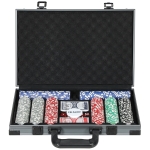Pokerset SPORTNOW - Pokerkoffer met 400 Chips, 2 Kaartspellen, 5 Dobbelstenen, Dealer-Schijf, Speelmat