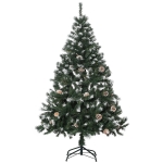 HOMCOM Kunstmatige Kerstboom, 676 Takken, 41 Kegels, besneeuwde toppen, brandwerend, 180 cm