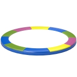 SPORTNOW Copertura Tappeto Elastico Ø305x30 cm Pieghevole e Portatile, in Plastica, PE e Schiuma, Multicolore